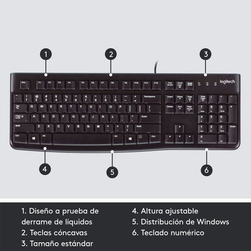 Teclado para Pc Logitech K120