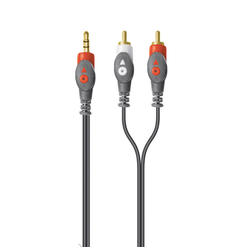 MITZU CABLE AUX 3.5 A 2 RCA MACHO 1.80 MTS