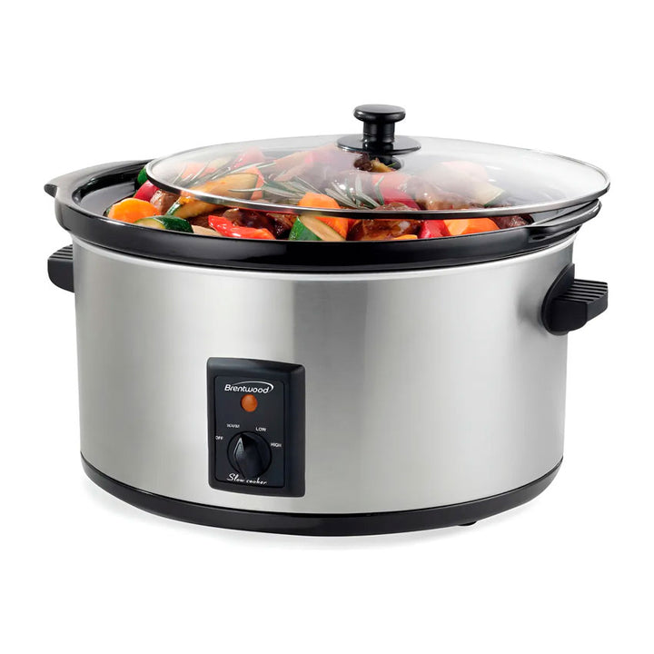 BRENTWOOD OLLA LENTO COCIMIENTO 7.50L PLATEADO