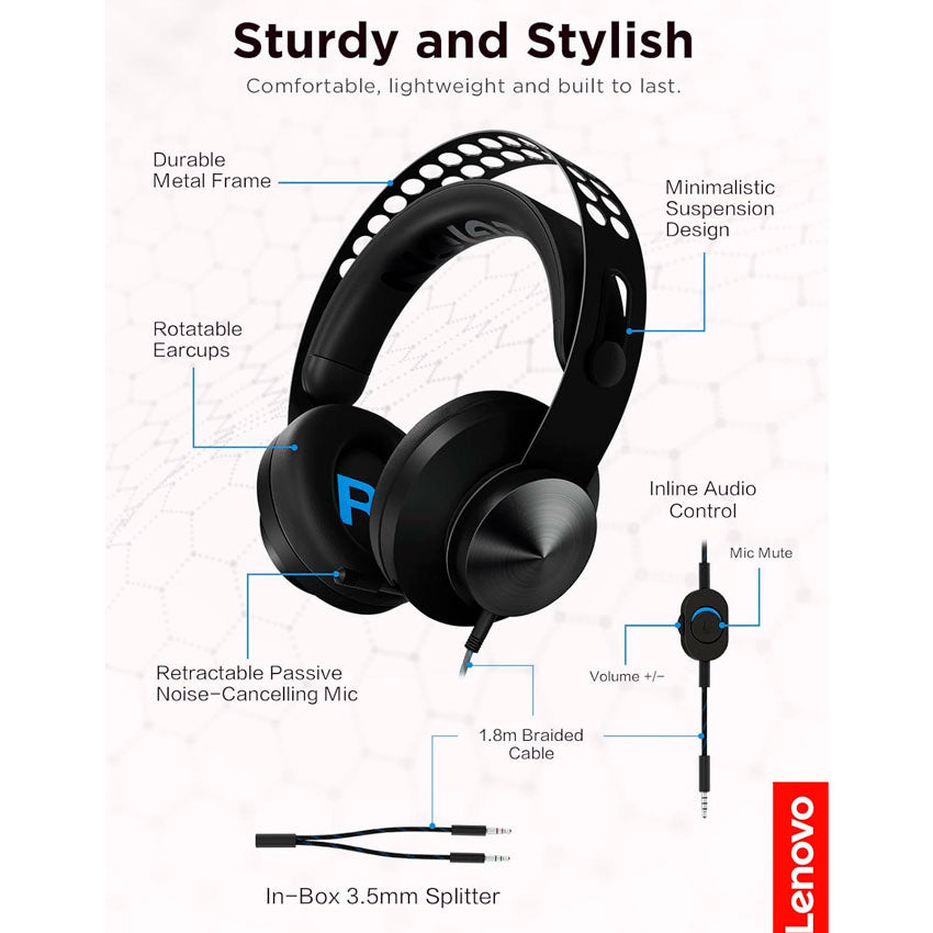 LENOVO AUDIFONOS GAMING LEGION H300