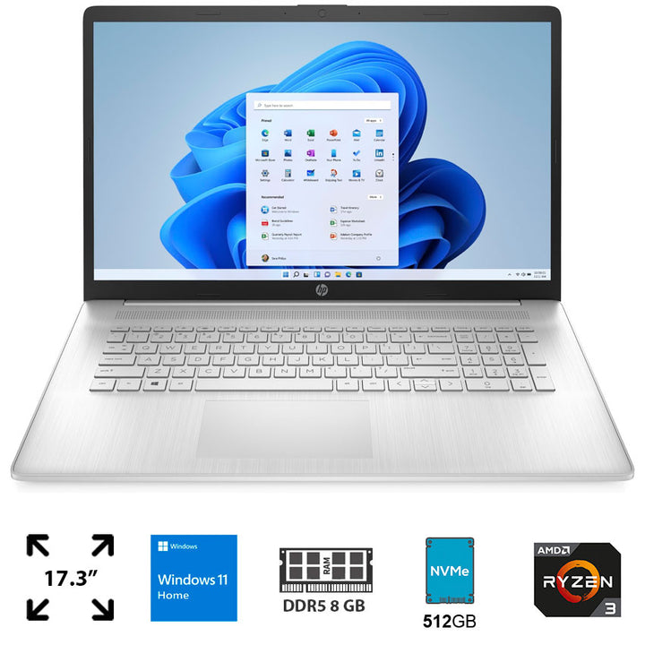 LAPTOP HP 17.3" 8 GB RAM 512 GB DISCO DURO