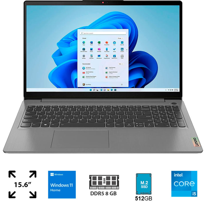 LAPTOP LENOVO 15.6" 8 GB RAM 512 GB