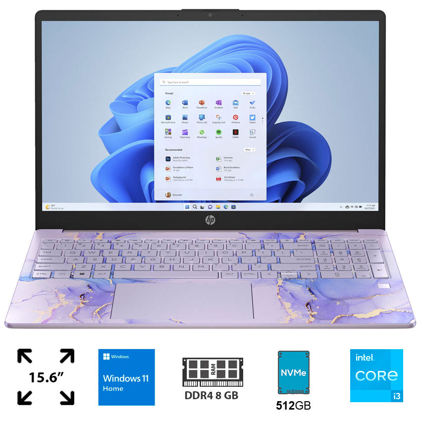 LAPTOP HP 15.6" 8 GB RAM 512 GB SSD