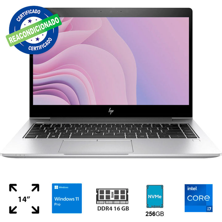 Hp Laptop 14" 16 Gb Ram, 256 Gb Ssd, I7, W11 Reacondicionado