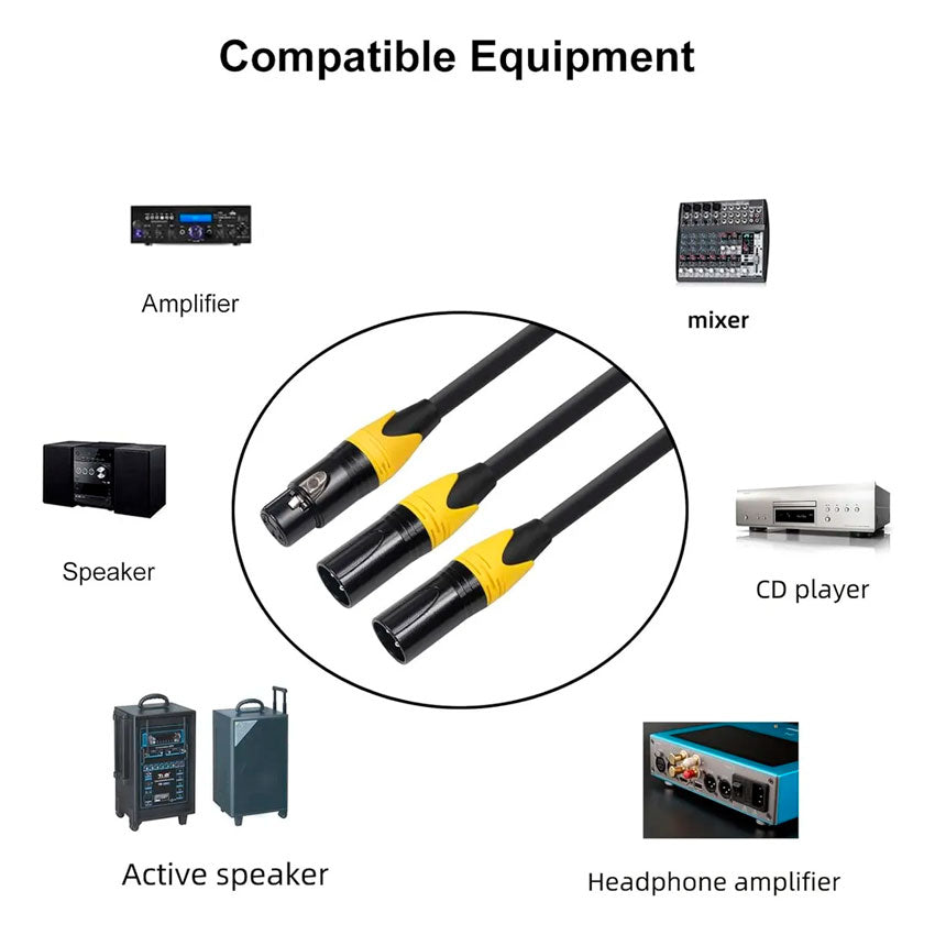 CABLE PARA MICROFONO PLUG XLR HEMBRA 2 XLR MACHO 1M APOLO