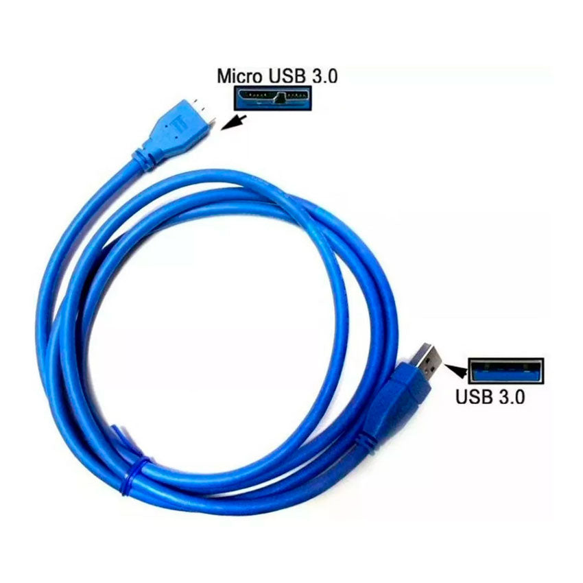 BROBOTIX CABLE USB V3.0 USB A MICRO-USB B 364126 - 1,8M - MACHO - AZU