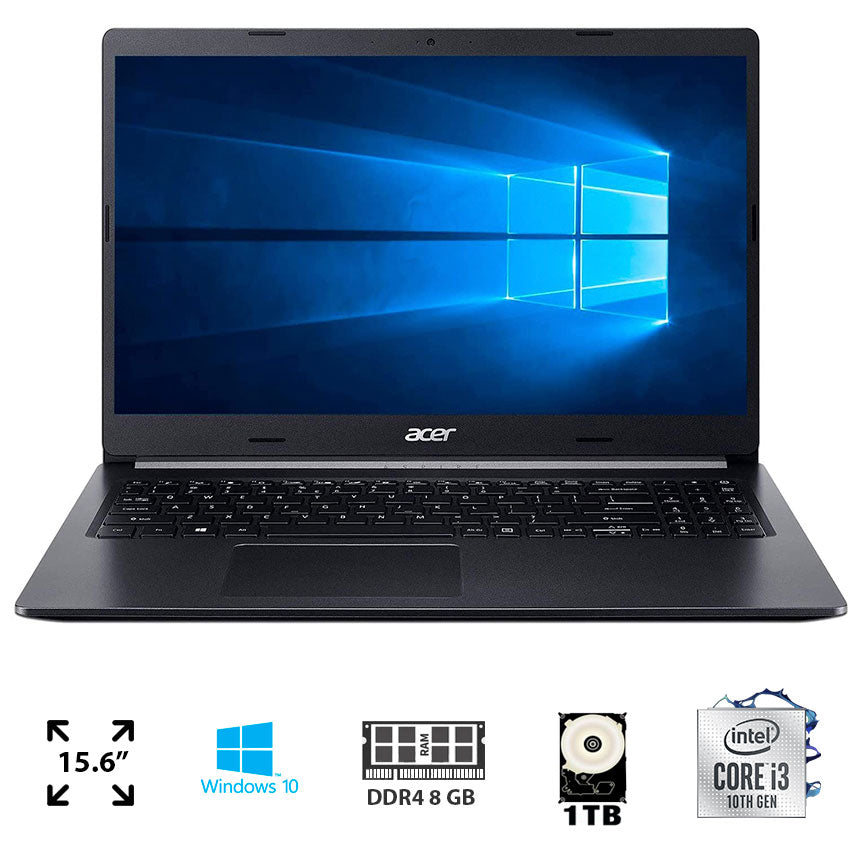 ACER LAPTOP A5155439BR 15.6" I3 8GB DE RAM 1TB DISCO DURO WINDOWS 10