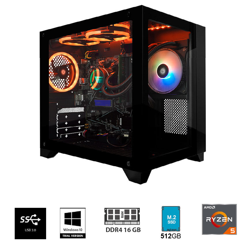 GAME FACTOR GABINETE 5600G-TR-13, SOPORTA MICRO ATX, 2 USB2.0, 1 USB3