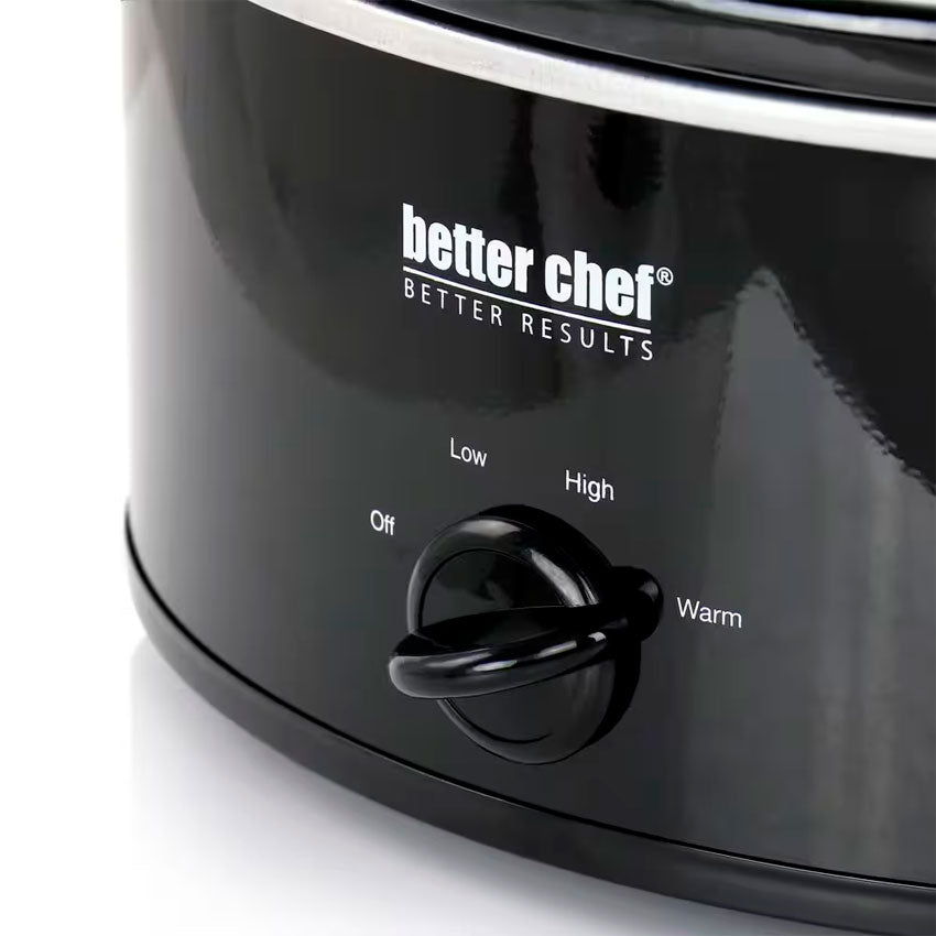 BETTER CHEF OLLA DE COCCIÓN LENTA OVALADA 3 QT TAPA DE VIDRIO