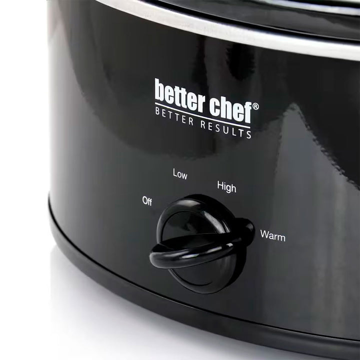 BETTER CHEF OLLA DE COCCIÓN LENTA OVALADA 3 QT TAPA DE VIDRIO