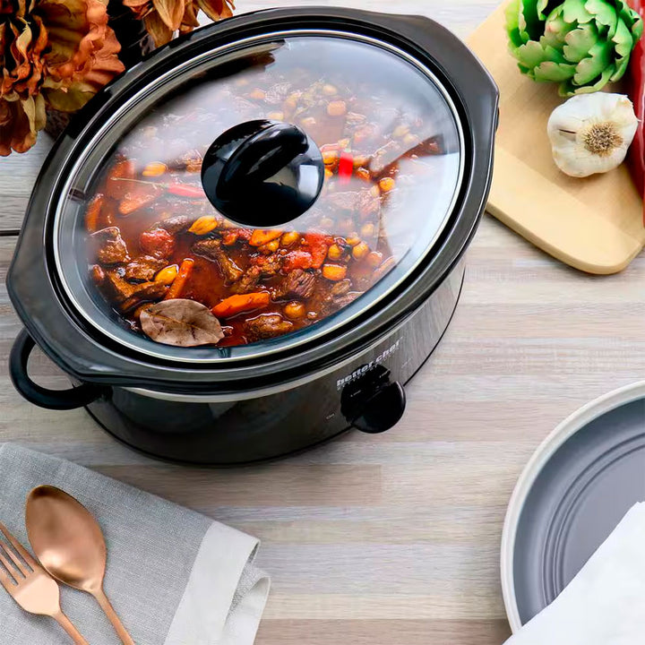BETTER CHEF OLLA DE COCCIÓN LENTA OVALADA 3 QT TAPA DE VIDRIO