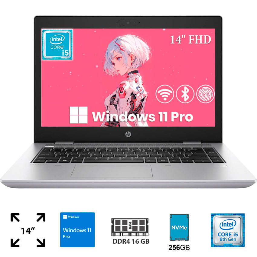 Laptop Hp 14" 16 Gb Ram, 256 Gb Ssd, I5-8365u , W11 Pro