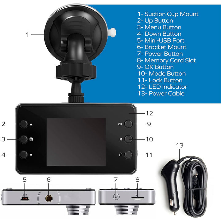 COBY CAMARA PARA AUTO 2.2"