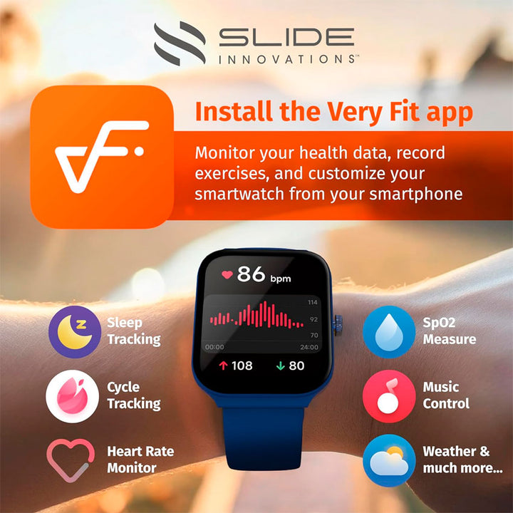 SLIDE SMARTWATCH RELOJ INTELIGENTE UNISEX PRESION ARTERIAL DEPORTIVO