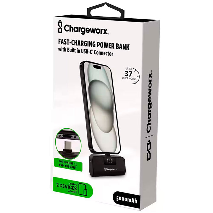 CHARGE WORX BATERIA DE RESPALDO DE 5000 MAH CON PANTALLA LCD