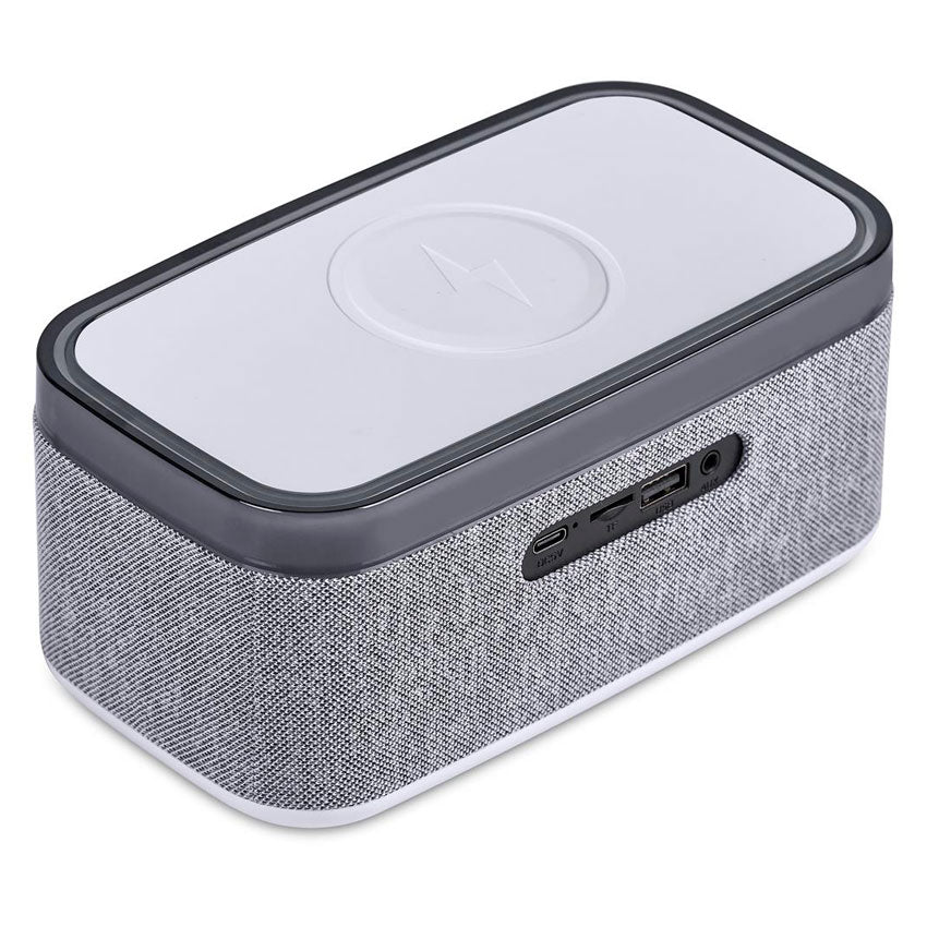 CHARGEWORX RELOJ DESPERTADOR DIGITAL CON CARGADOR WIRELESS Y ALTAVOZ BLUETOOTH