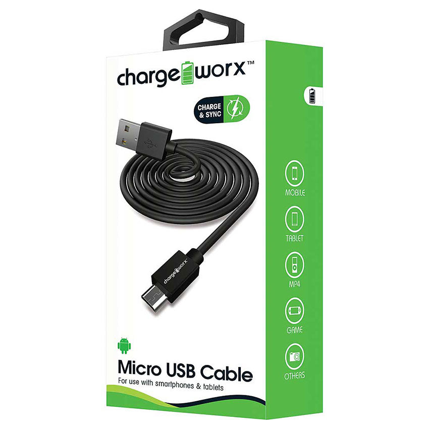 CHARGEWORX CABLE USB A MICRO USB 3