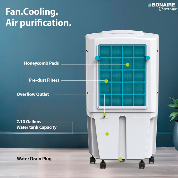 Symphony Enfriador de Aire 27l con Control Remoto y Oscilación Automática