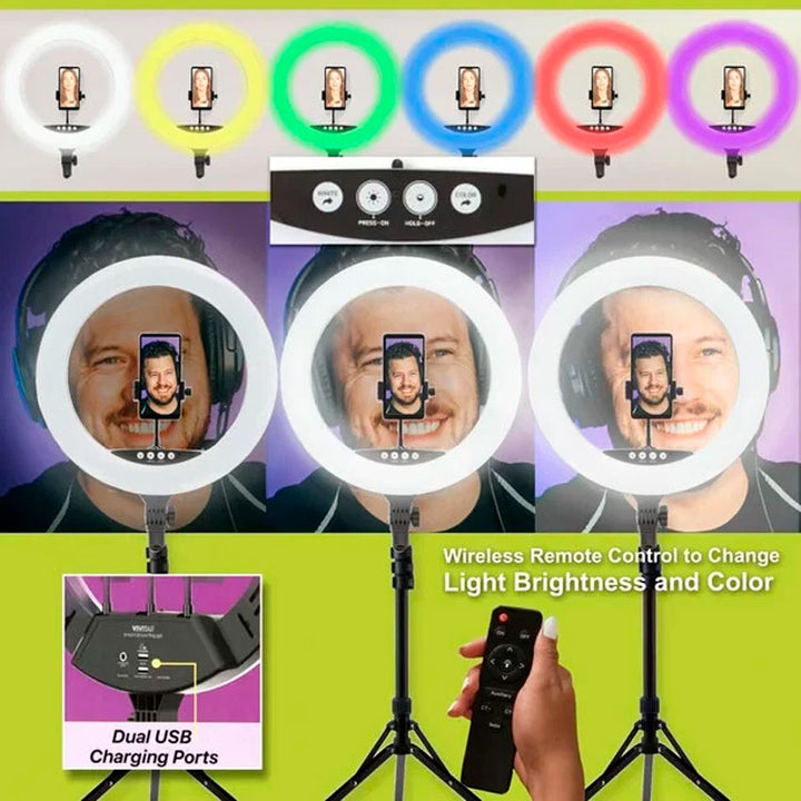 VIVITAR ARO DE LUZ 18" RGB