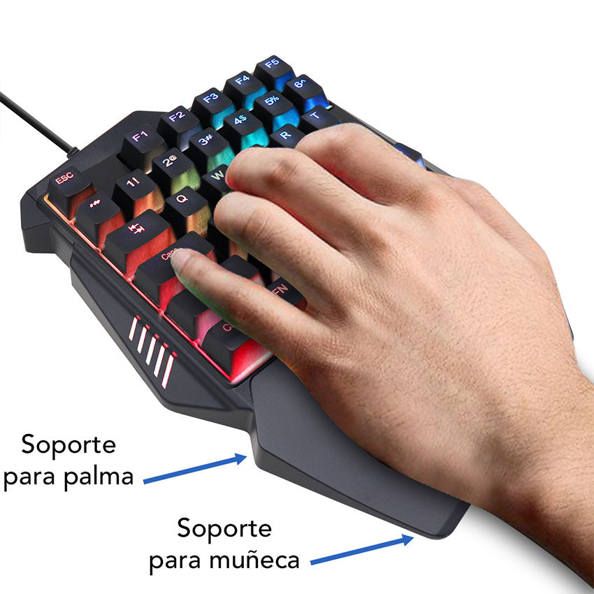 BROBOTIX TECLADO GAMING ONE HAND