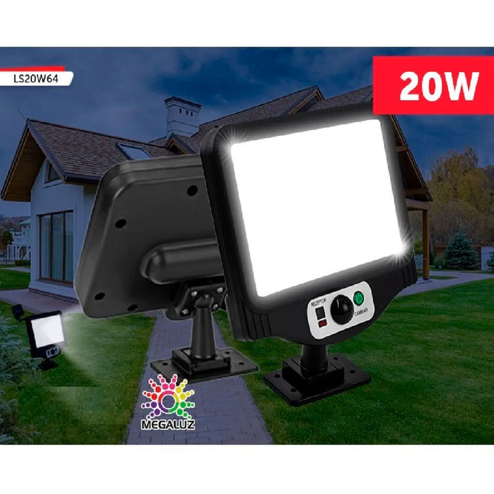 LAMPARA LED CON PANEL SOLAR 20W (1800LM) TIANLAI
