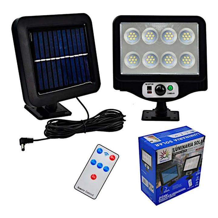 LAMPARA LED CON PANEL SOLAR 20W (1800LM) TIANLAI