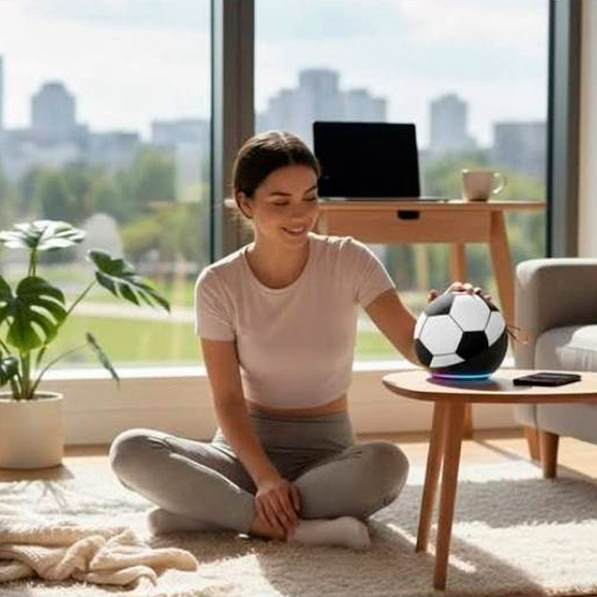 Bocina Bluetooth Portátil Buytiti Balon Soccer ( Rb-603) — vista trasera