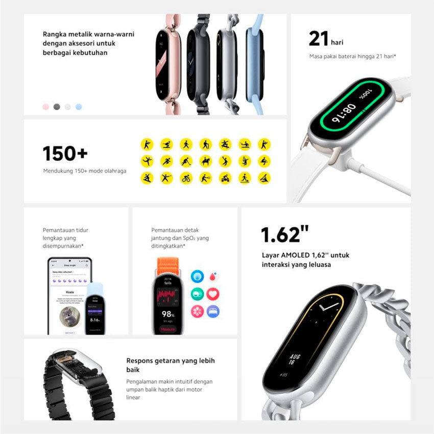 XIAOMI FITNESS BAND MI SMART BAND 9 MONITOREO DE SALUD ACTIVIDAD FISI