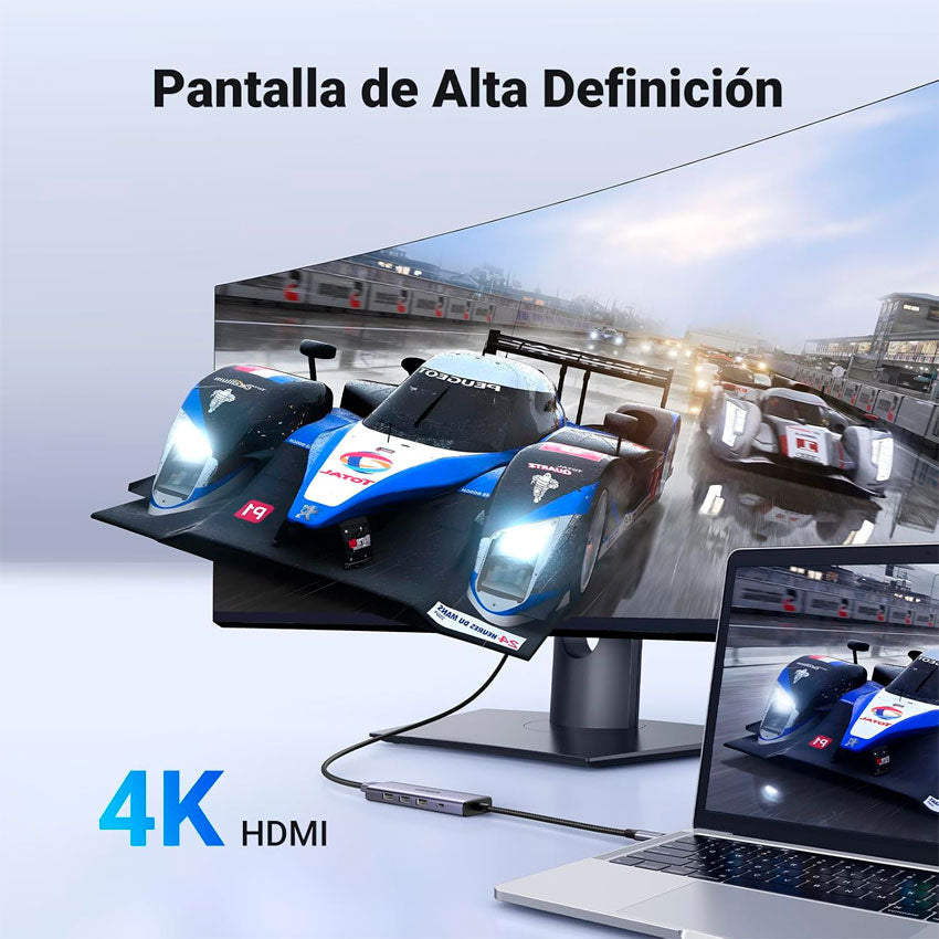 Hub de 5 Puertos 4k 30hz Ugreen