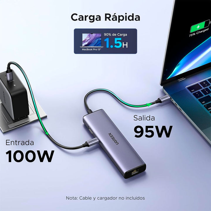 Hub de 6 Puertos 4k 30hz Ugreen