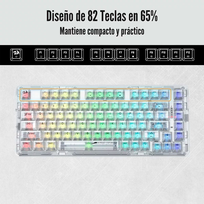 TECLADO GAMING REDRAGON K617CT RGB