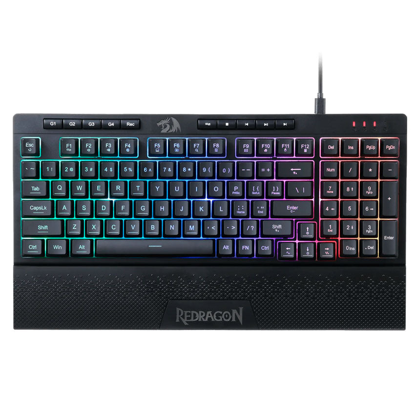 REDRAGON SHIVA K515 – TECLADO GAMER DE MEMBRANA CON RGB