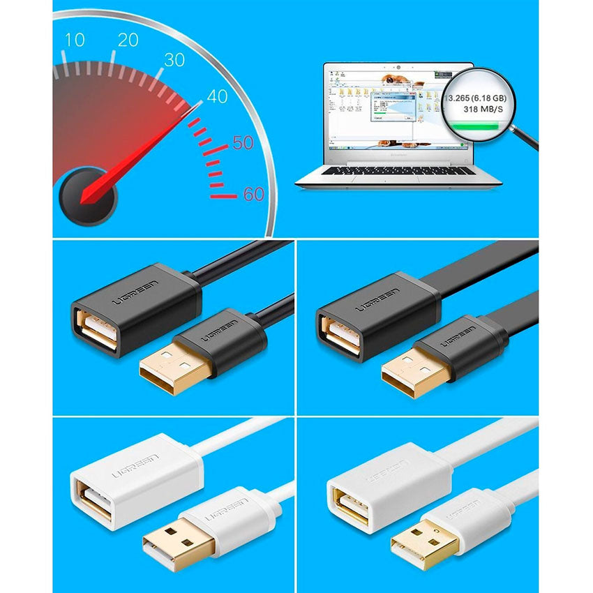 Ugreen Cable Extensor Usb 2.0 1 Metro Usb-a Macho a Hembra Ps