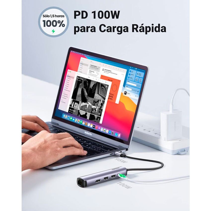Hub de 5 Puertos 4k 60hz Ugreen