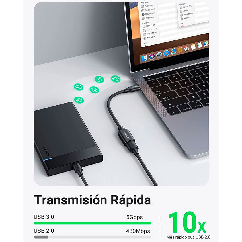 Ugreen Adaptador Otg Usb Tipo C a Usb 3.0 Hembra