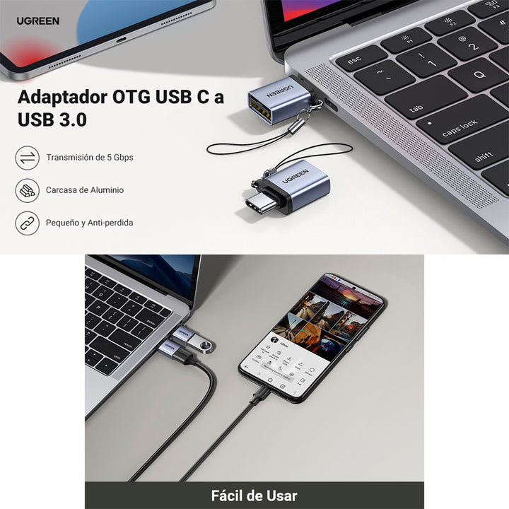 Ugreen Adaptador Otg Usb Tipo " C" a Usb Hembra