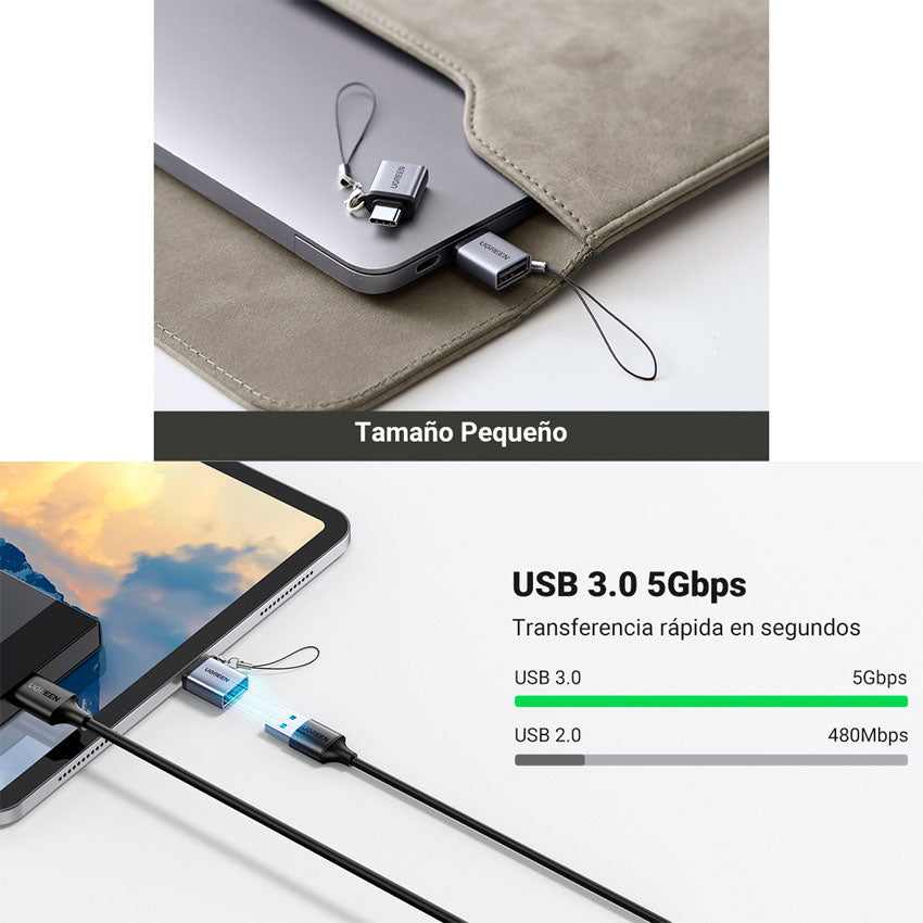 Ugreen Adaptador Otg Usb Tipo " C" a Usb Hembra