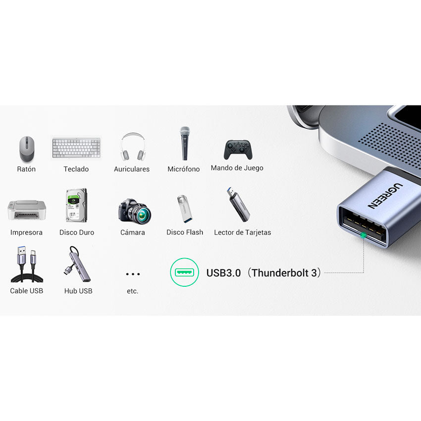 Ugreen Adaptador Otg Usb Tipo " C" a Usb Hembra
