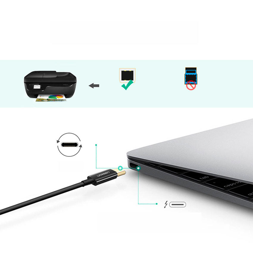 Ugreen Cable Usb-c a Usb-b 2.0 para Impresora 1 Metro