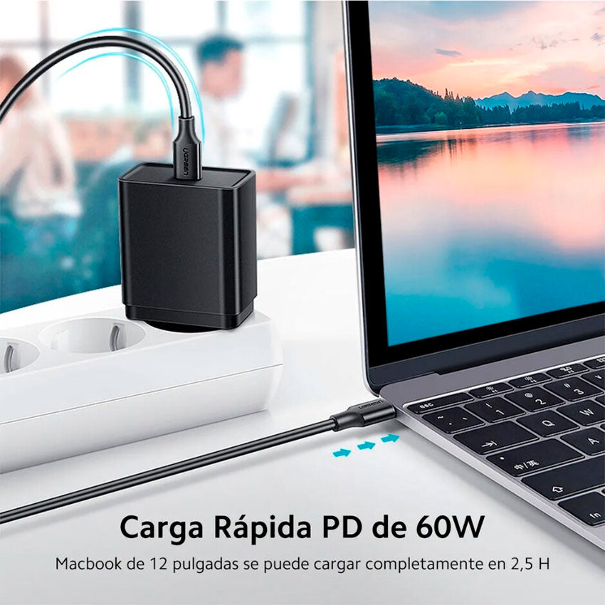 Ugreen Cable Usb Tipo " C" a Usb Tipo " C" 60w