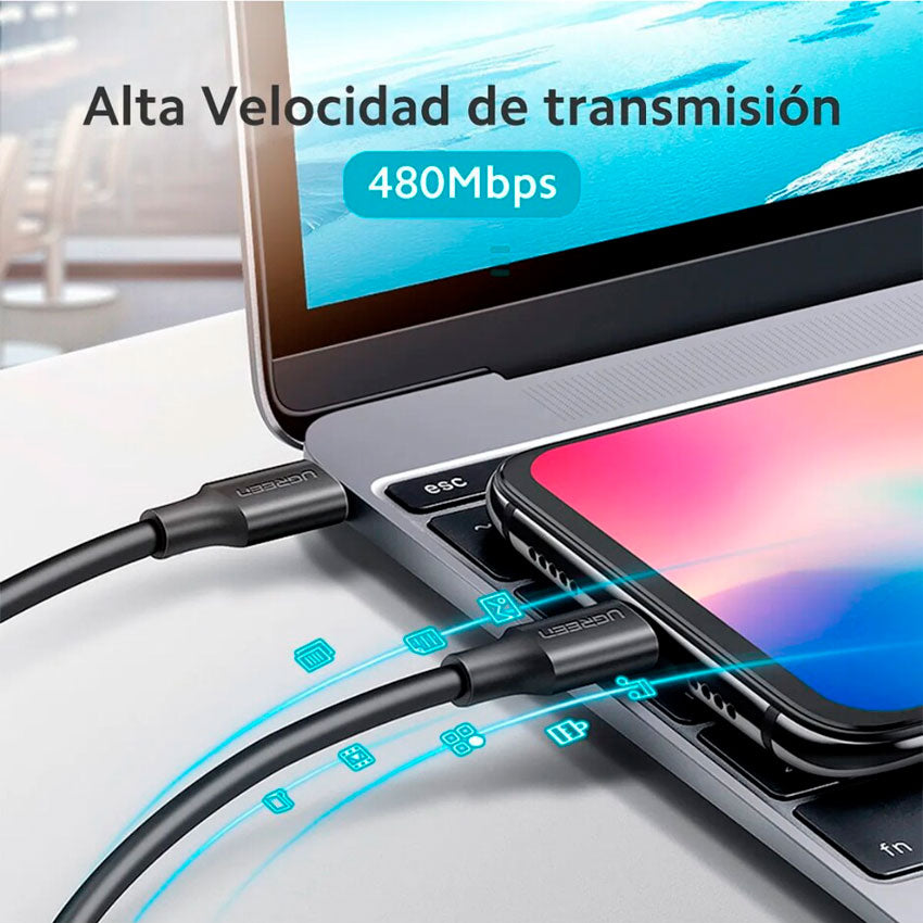 Ugreen Cable Usb Tipo " C" a Usb Tipo " C" 60w