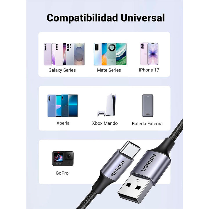 Cable Usb a Usb Tipo " C" Ugreen