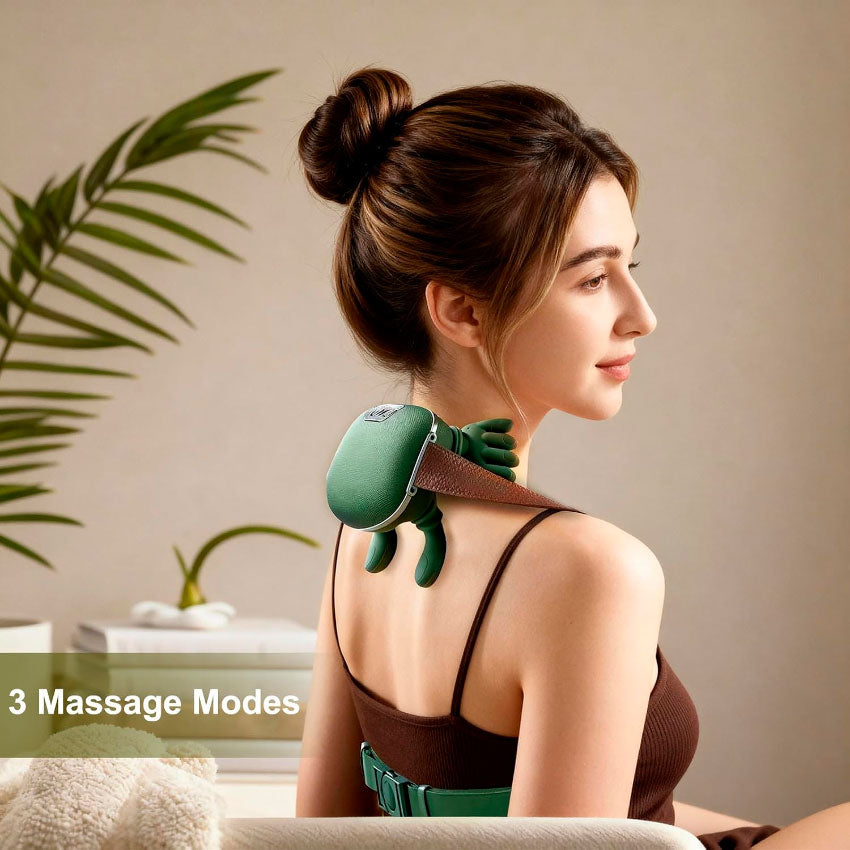 Masajeador Cuello y Hombros Diseño Manitas Verde