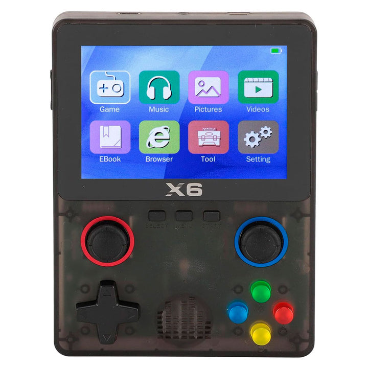 X6 Aparato Videojuego Portatil 3,5” Ips, 11 Simuladores, Doble Joystick