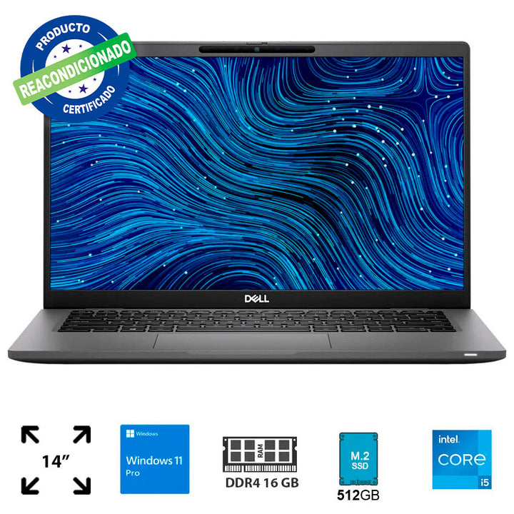 DELL LAPTOP 14" 16 GB RAM, 512 GB DD PROCESADOR INTEL CORE I5 REACONDICIONADO