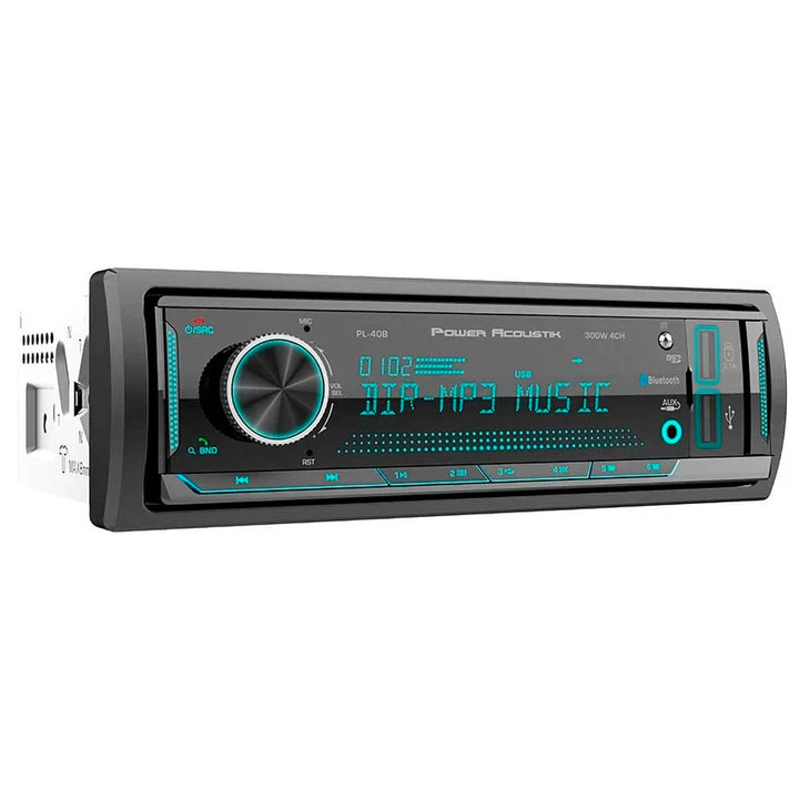POWER ACOUSTIK AUTO STEREO BLUETOOTH PL-40B – 1 DIN CON PUERTOS USB DUAL