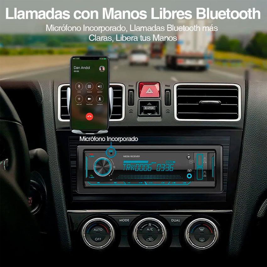 POWER ACOUSTIK AUTO STEREO BLUETOOTH PL-40B – 1 DIN CON PUERTOS USB DUAL