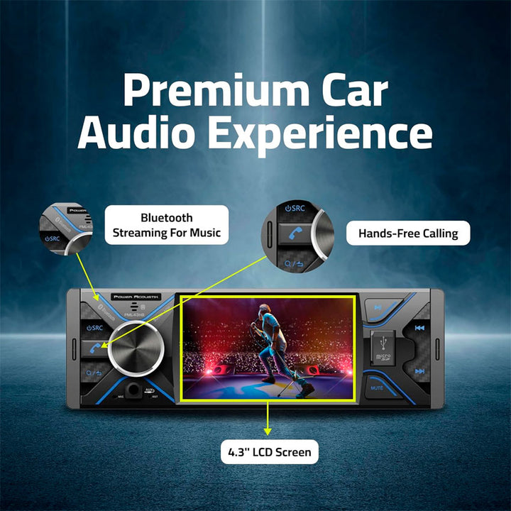 POWER ACOUSTIK AUTO STEREO BLUETOOTH ML-43HB – PANTALLA 4.3" CON CONTROL REMOTO