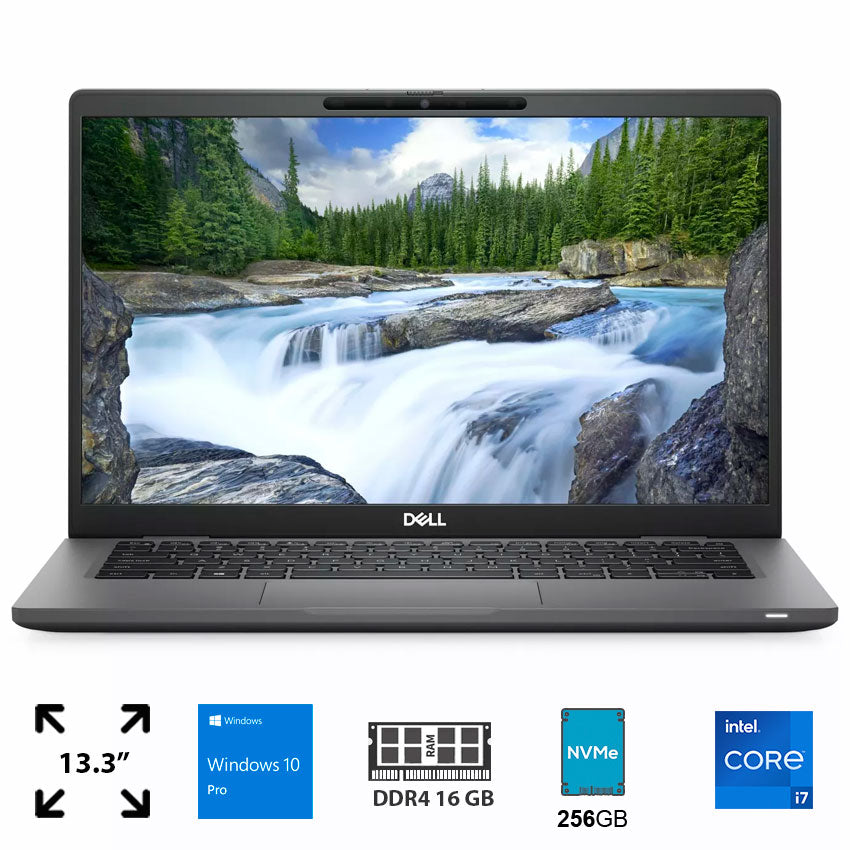 LAPTOP DELL 13.3" 16 GB RAM, 256 SSD, PROCESADOR I7-8665U, REFURBISHE