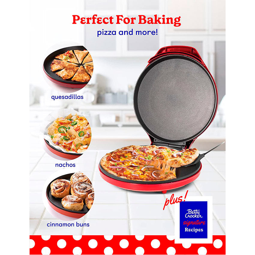 BETTY CROCKER MAQUINA PARA PIZZAS ROJA